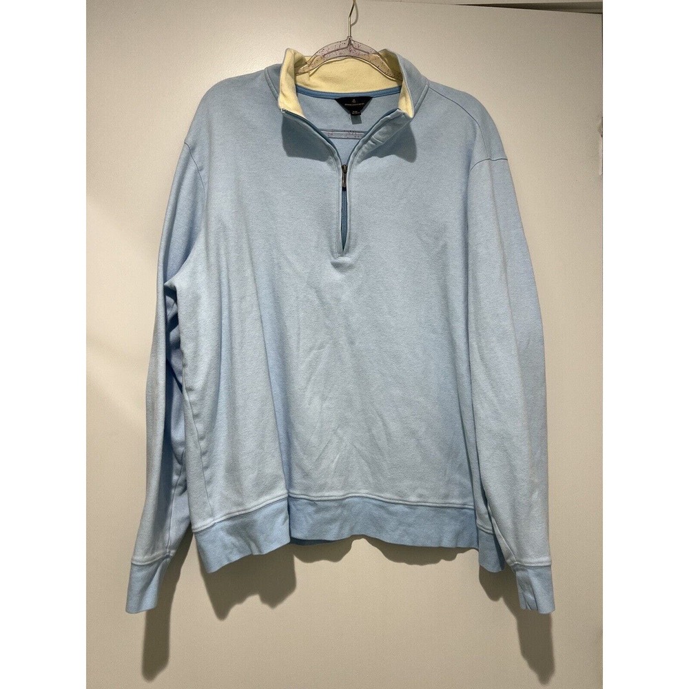 Brooks Brothers 1/3 Zip Pullover Sweater XXL Men's Blue